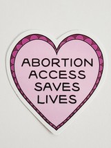 Abortion Access Saves Lives Multicolor Heart Sticker Decal Embellishment - £1.82 GBP