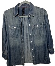 Women&#39;s Seven7 Jean Shirt  Button Down, 3/4 Sleeve, Sz S ~ Y2K - $69.01