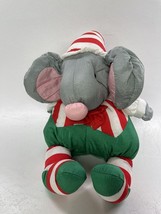 Christmas Elf Mouse Plush Department 56 Sitting 12in Puffalump Style Hol... - $14.17