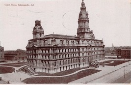 Indianapolis Indiana Court House~Tom Jones Glacépostcard 1908 - £5.90 GBP