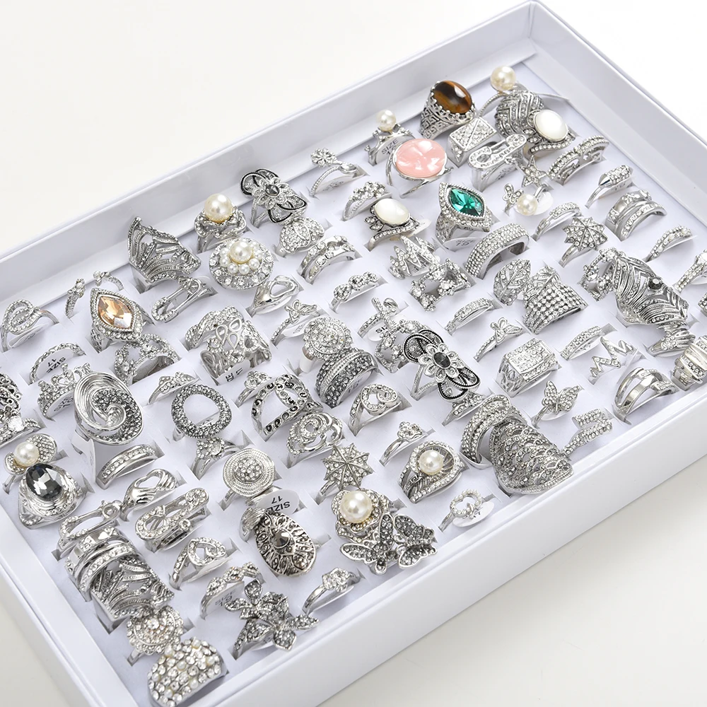 Fashion 50pcs/Lot Women&#39;s Exquisite Rhinestone Jewelry Party Gift Wedding Engage - £54.58 GBP