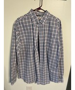 CROFT &amp; BARROW, MANS&#39; LONG SLEEVE SHIRT, SIZE LARGE, BLUE PLAID - $17.91 CAD