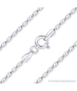 1.3mm Tube-Brite Bar Bead Link Italian Chain Necklace Sterling Silver &amp; ... - $28.40+