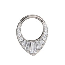 ASTM F136 Titanium Septum Clicker Hoop Segment Nose Ring Body Piercing Jewelry - £39.00 GBP