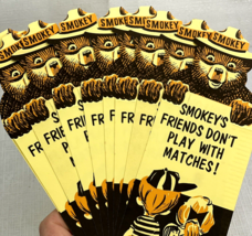 Vintage Smokey the Bear Bookmarks x10 Prevent Forest Fires 1970 DEPT OF AG USA - £7.75 GBP