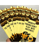 Vintage Smokey the Bear Bookmarks x10 Prevent Forest Fires 1970 DEPT OF AG USA - $9.70