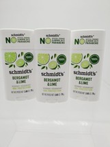 3 Pack Schmidts Bergamot &amp; Lime Natural Signature Deodorant 2.65oz - $25.99