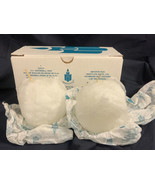 PartyLite SNOWBALL PAIR 3.5” Ball Candle Q3510 Lot 2 White Snow Balls Ch... - £11.66 GBP