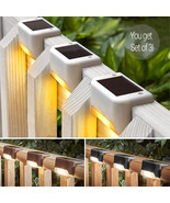 3 Solar Deck  Lights Railing Steps Patio Porch Pathway Outdoor Safety Li... - $266.36 MXN+