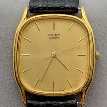 Seiko Analog Quartz Watch 5Y31-5160 Square Bezel Dial Gold Color Stainle... - $114.06