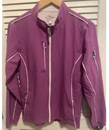 Peter Millar Element 4 Wind Full Zip Jacket Pockets Womens Small Purple - £22.43 GBP