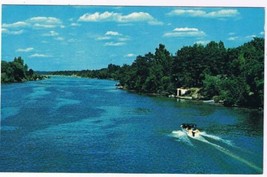 Ontario Postcard Wasaga Beach Boating On Nottawasage River - £2.31 GBP