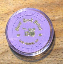 (1) Hard Rock Casino ROULETTE Chip - Purple - Drum Set - LAS VEGAS, Nevada - £7.15 GBP