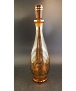 Vintage Bohemia Decanter Amber Glass and Gold Great Barware... Wanna Deal? - £23.30 GBP