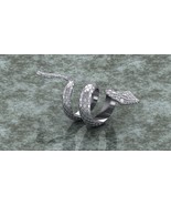 925 Sterling Silver Snake Ring, Gothic Adjustable Jewelry For Him, Men J... - £187.11 GBP