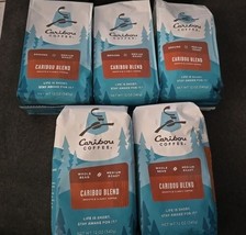 5 Pc Caribou Coffee Caribou Blend Medium Ground &amp; Whole Bean Coffee 12 o... - $49.50