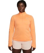 Nike Dri-FIT Pacer Women's Small S 1/4 Zip Pullover Sweatshirt Running Orange LS - $39.55
