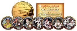 DALE EARNHARDT *7-Time Champ* 24K Gold Plated North Carolina Quarters 7-Coin Set - £22.45 GBP