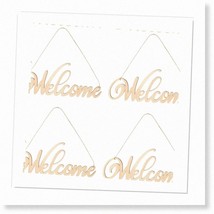 Welcome Home DIY Wooden Hanging Plaque - Set of 4 Unfinished Decorative Wood Sig - $38.60