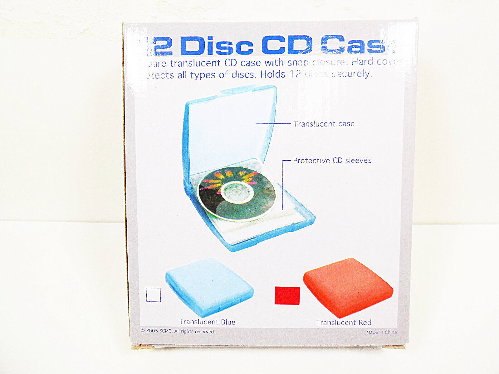 Cd Case Holder 12 Cds Storage Organizer Wallet Plastic Cases Red Snap Cl... - $6.79