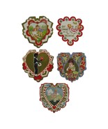 Lot of 5 Victorian Valentines Day Love Cards Die Cut Cards Notes Mailers - £10.04 GBP