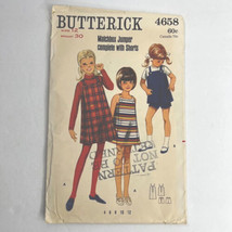 Butterick Pattern Childs Matchbox Jumper Complete with Shorts 12 Cut 4658 - $12.99
