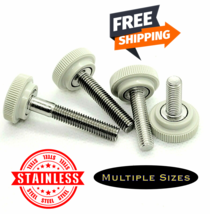 M5 x .8mm Knurled Thumb Screw Bolts Gray Round Plastic Clamping Knob 12-30mm - £13.50 GBP+