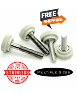 M5 x .8mm Knurled Thumb Screw Bolts Gray Round Plastic Clamping Knob Met... - $24.30 CAD+