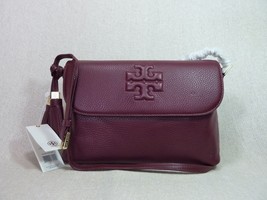 Neuf avec Étiquettes Tory Burch Cabernet Galets Cuir Thea Messager / - £294.38 GBP