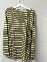 Long Sleeve Scoop Neck Side Shirred Maternity T-Shirt - Ingrid &amp; Isabel Size L - £4.74 GBP