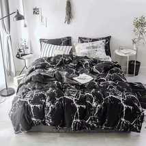Black Marble King Size Comforter Set Black Bedding Comforter Sets Black ... - £113.77 GBP