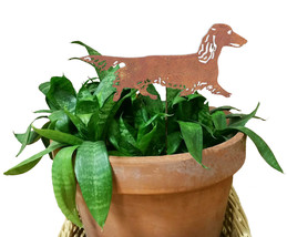 Long-Haired Dachshund Plant Stake / Dog / Metal - £22.37 GBP