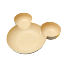 1pc Cartoon Mouse Shaped Divided Plastic Dinner Plate - New - Sand - £10.17 GBP