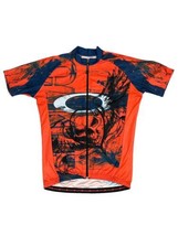 Hincapie Skulls 75 Division SEVENTY FIVE Full Zip Cycling XL Orange Jersey - $29.65