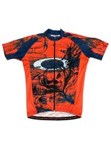 Hincapie Skulls 75 Division SEVENTY FIVE Full Zip Cycling XL Orange Jersey - $25.21