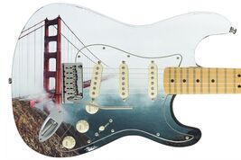 Guitar Skin Axe Wrap Re-skin San Francisco's California Golden Gate Brid... - $44.50
