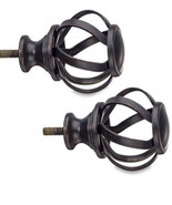 Cambria Matte Brown Finals Birdcage To Use W/Drapery Rods/Holdbacks - $924.39 MXN
