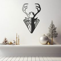 LaModaHome Rustic Deer Metal Wall Art, Forest Wildlife Scenery, Modern Cabin Dec - £28.11 GBP+