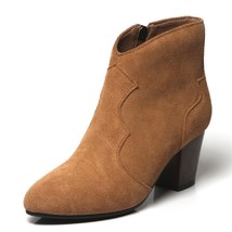 Vintage Women Ankle Boots Spring Autumn Casual Thick Heels Short Ankle Boots Fem - £74.56 GBP