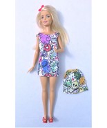 Mattel 2015 Barbie Doll Blonde Hair in Crayola Dress Plus Skirt - £5.49 GBP