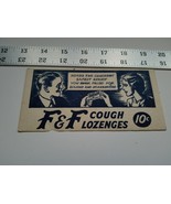 Home Treasure Advertising F &amp; F Cough Lozenges 10 Cents F&amp;F Ad Medicine ... - $12.86 CAD