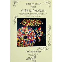 Simply Crazy About Christmas Crazy Quilt PATTERN Christmas Tree Skirt Stockings - £4.71 GBP