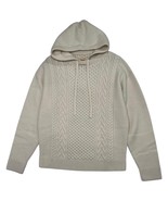 Fursac Sweater Mens XL Cream Wool Hooded Cable Knit Pullover Heavy Fishe... - $118.08 CAD