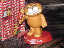 Enesco Garfield Take My Heart Ceramic Figurine With Box - $49.49