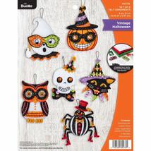 Bucilla 89276E Felt Applique Ornament Kit, Vintage Halloween, Set of 6 - $21.99