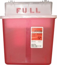 Covidien K5SS1007SA Sharps Container w/ Counter Balanced Lid 5 Quart Red - £24.76 GBP