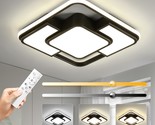 62W Dimmable Led Flush Mount Ceiling Light Fixture With Remote Control, ... - £94.11 GBP