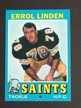 1971 Topps Football Card Errol Linden EX+ #117 - £6.28 GBP