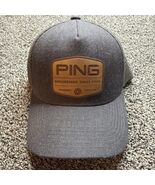Ping Hat Golf Adjustable Snapback SensorCool Hat Gray Leather Type Logo ... - €16,30 EUR