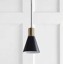 JONATHAN Y  Apollo 6&quot; Pendant Light LED Black/Gold  Dimmable Adjustable - $17.82